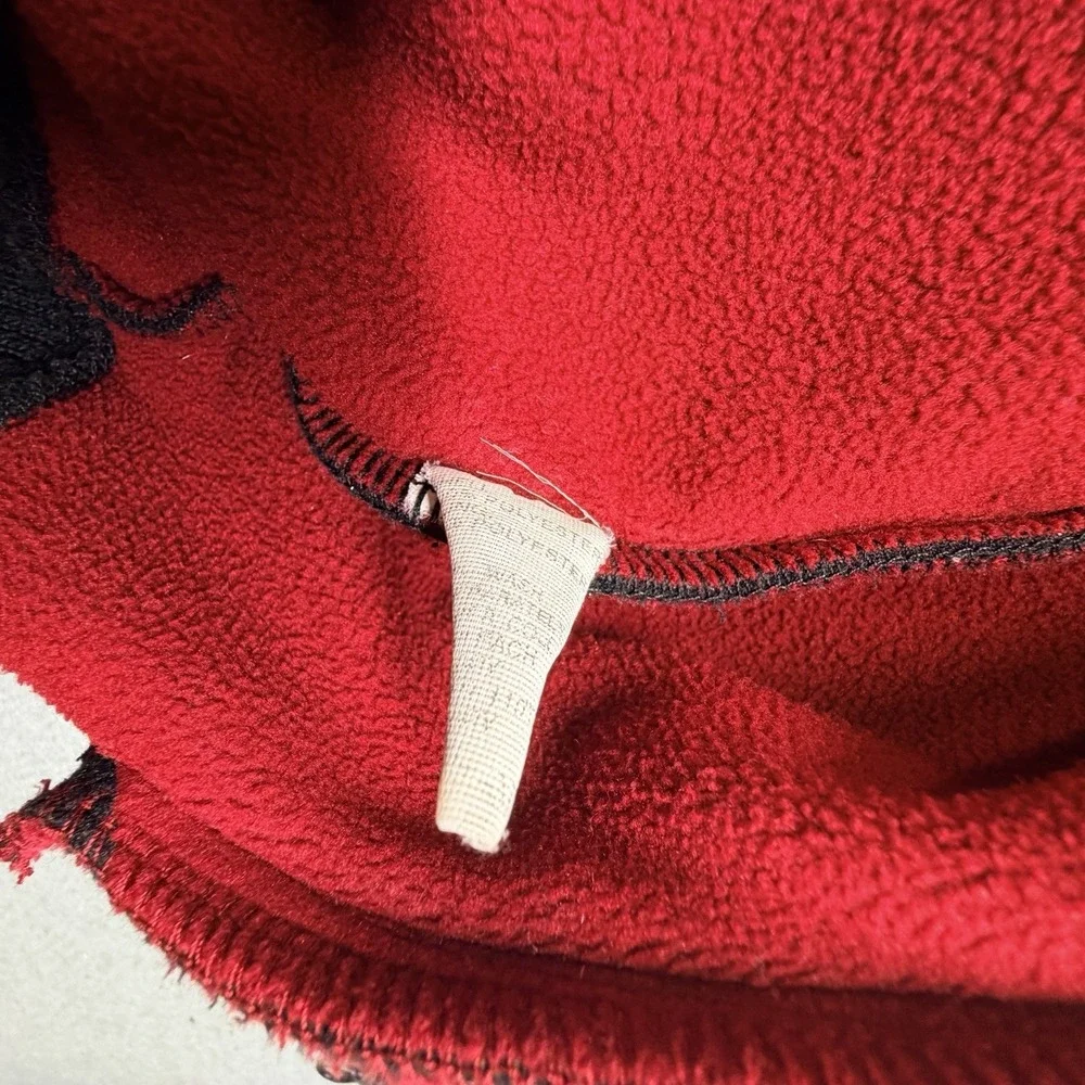 Ralph Lauren RLPC Fleece Jacket Men Black Full Zip Red Lined Polo Size XL FITS M
